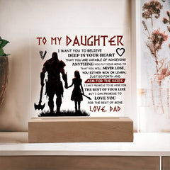 To My Daughter Skies Acrylic Square
