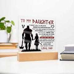 To My Daughter Skies Acrylic Square