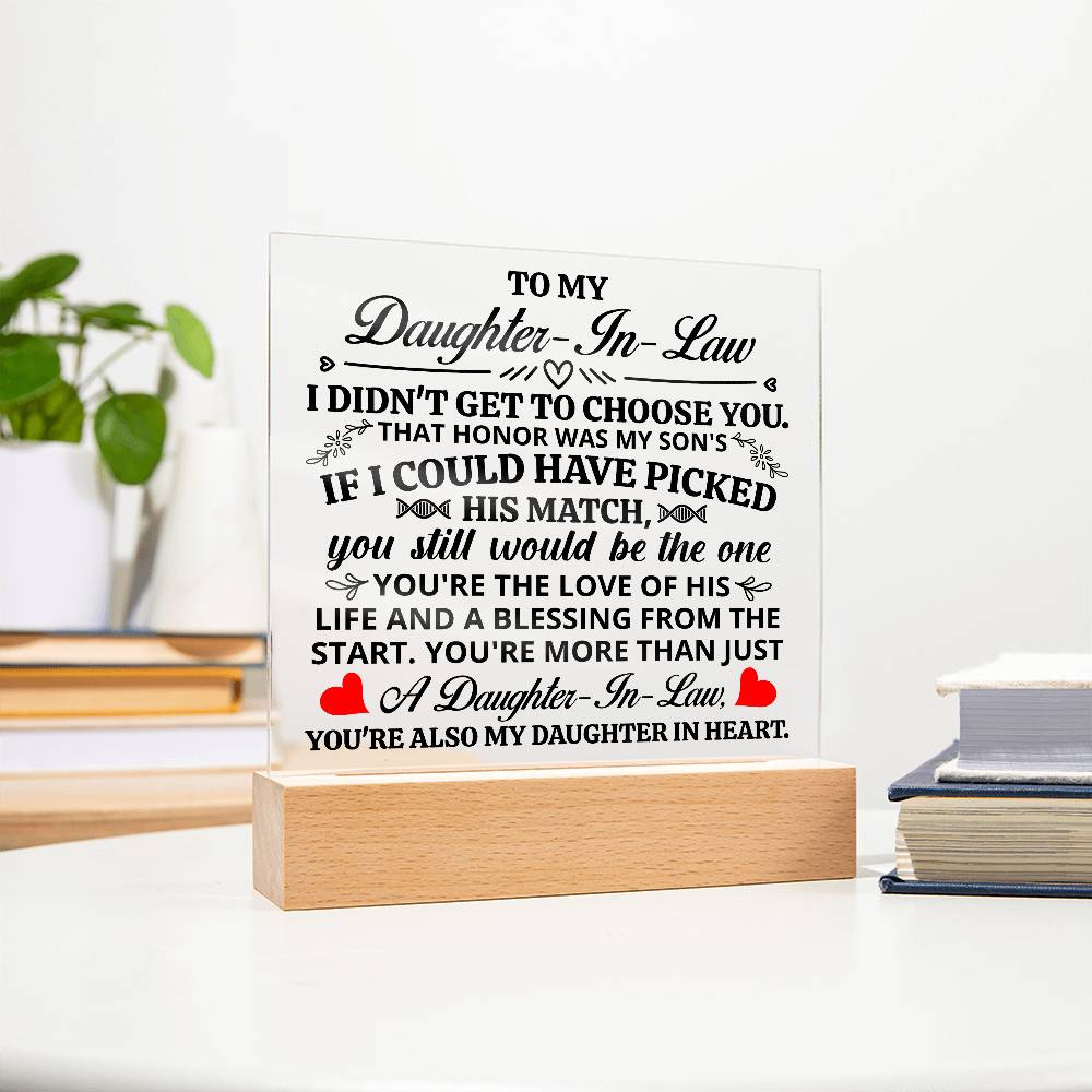 To My Daughter-in-Law Honor Acrylic Square