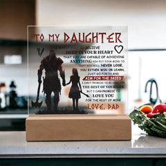 To My Daughter Skies Acrylic Square
