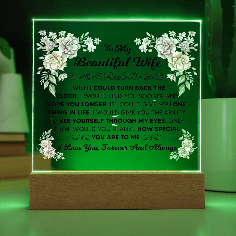 To My Beautiful Wife Acrylic Square