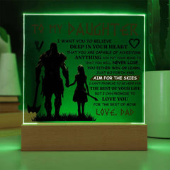 To My Daughter Skies Acrylic Square