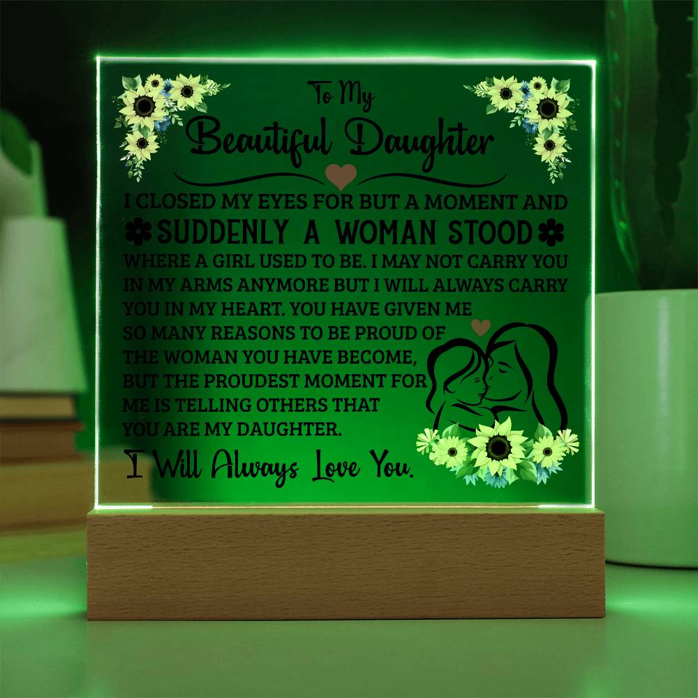 To My Daughter Acrylic Square