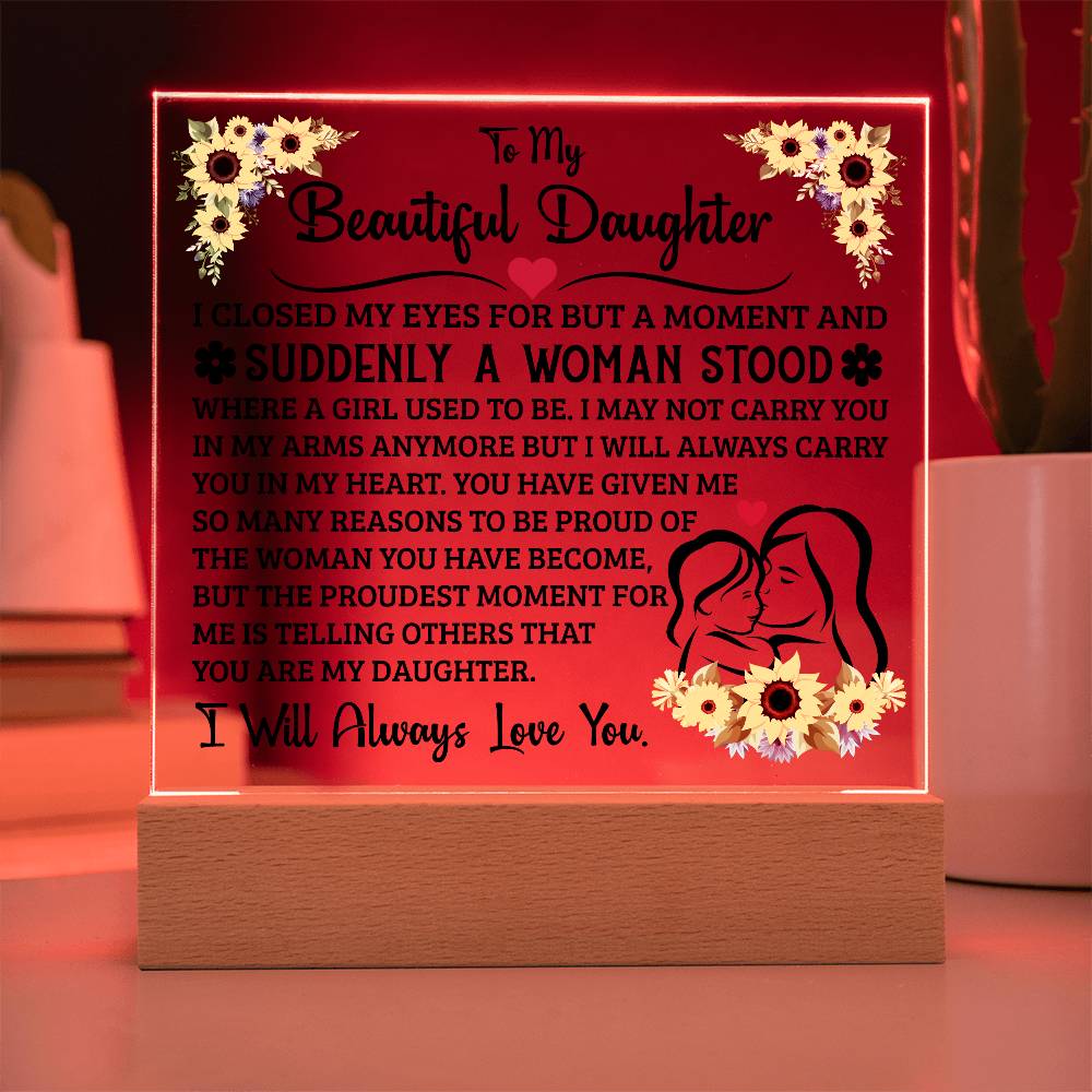 To My Daughter Acrylic Square