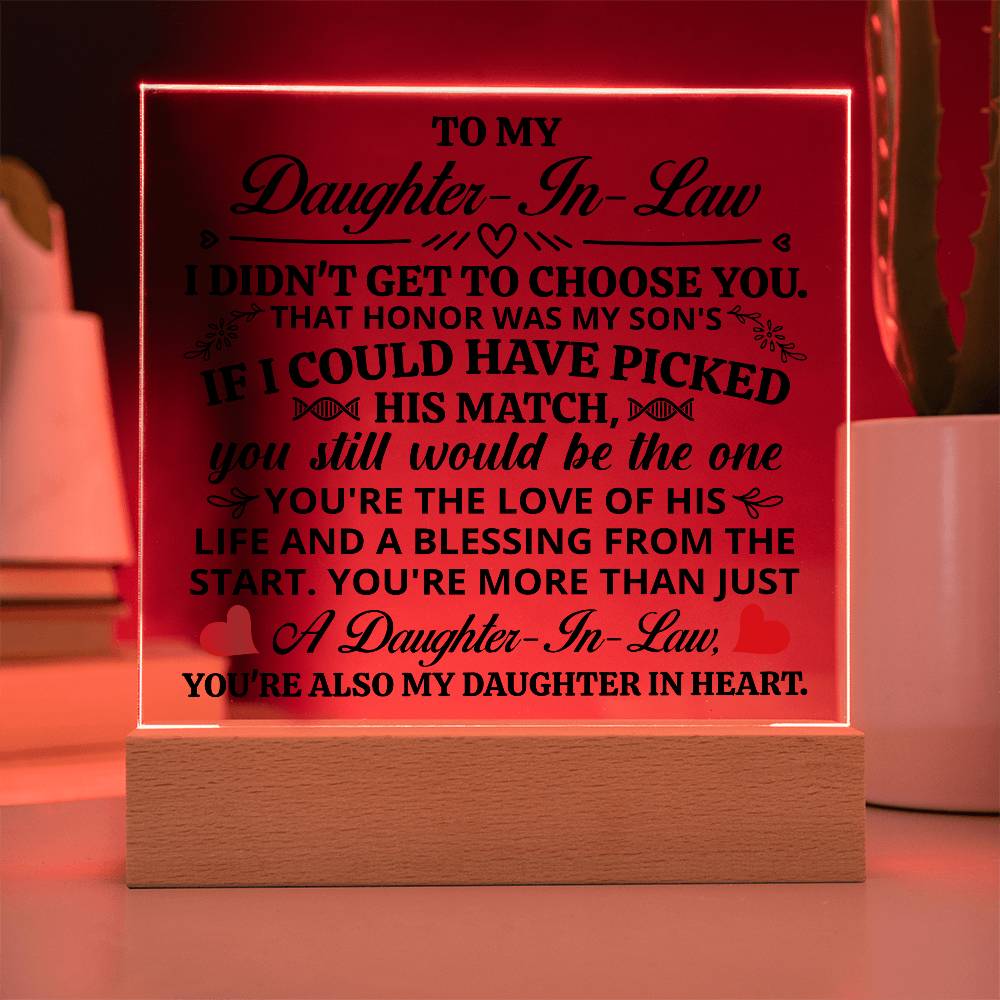 To My Daughter-in-Law Honor Acrylic Square