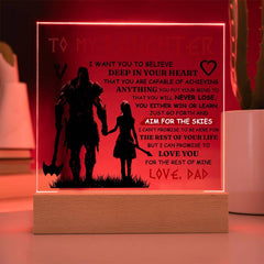 To My Daughter Skies Acrylic Square