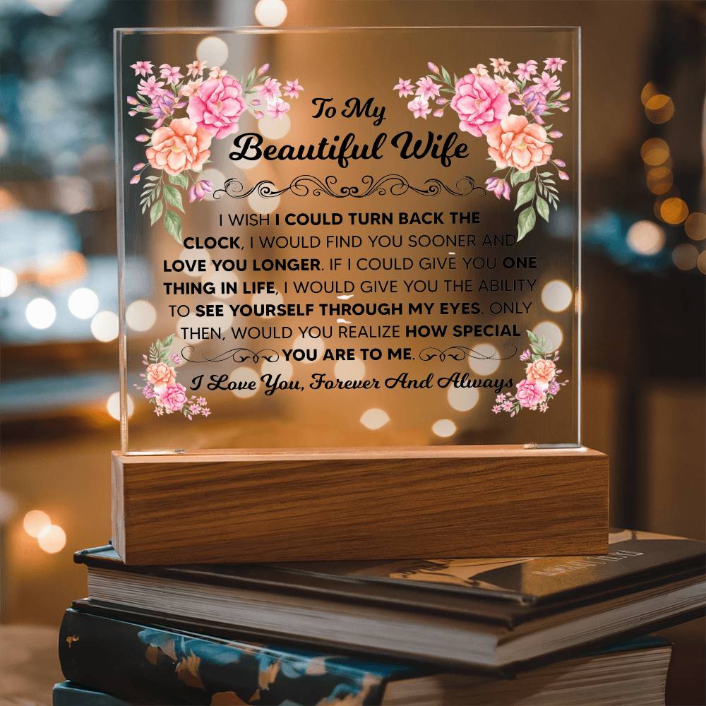 To My Beautiful Wife Acrylic Square