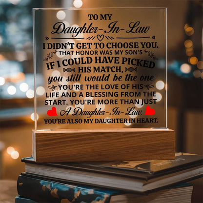 To My Daughter-in-Law Honor Acrylic Square