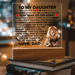 To My Daughter Braver Acrylic Square