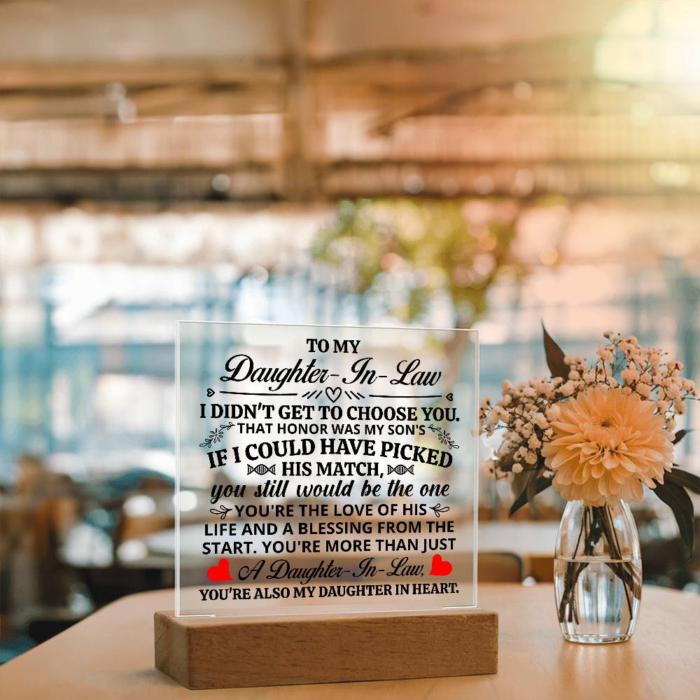 To My Daughter-in-Law Honor Acrylic Square