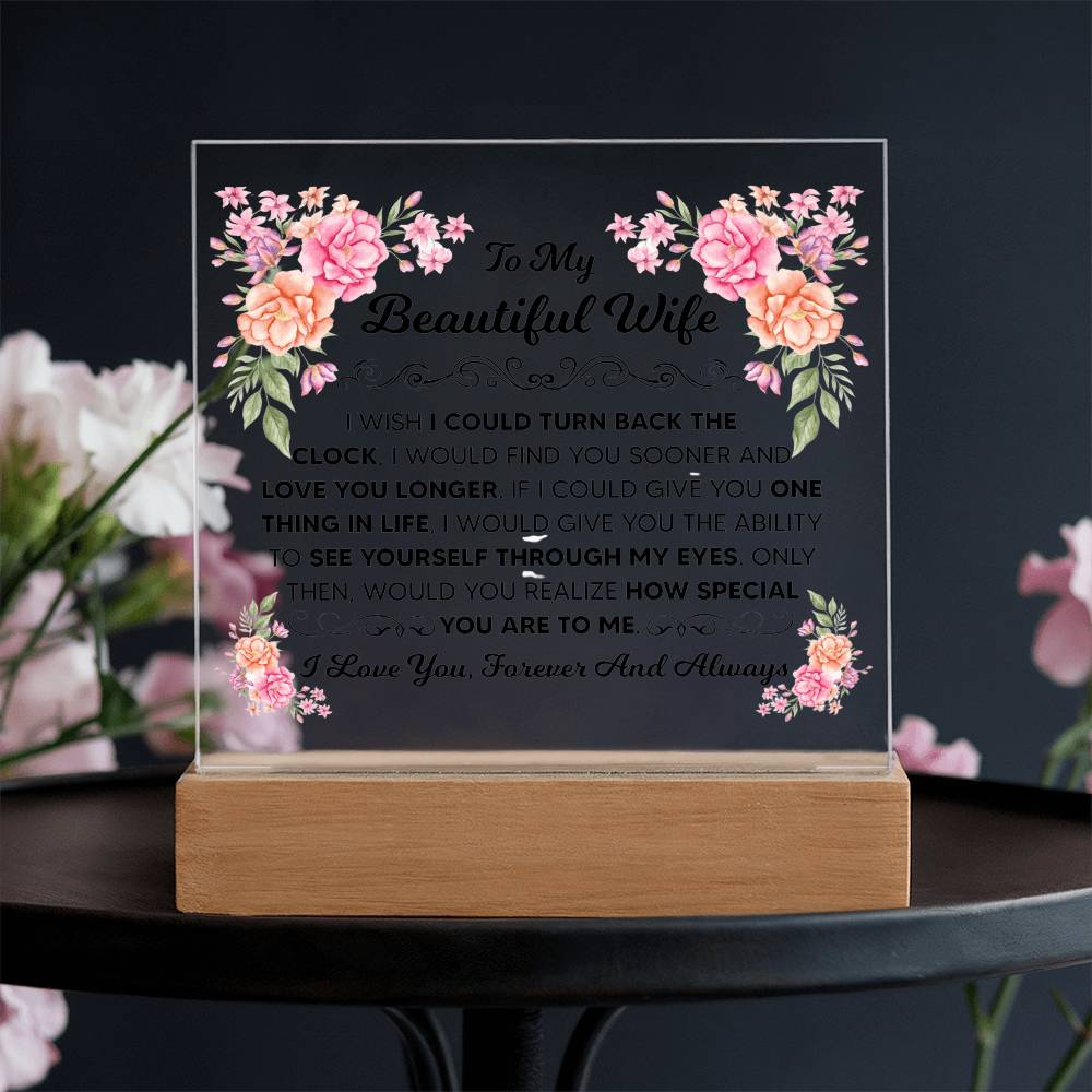 To My Beautiful Wife Acrylic Square
