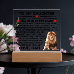 To My Daughter Braver Acrylic Square