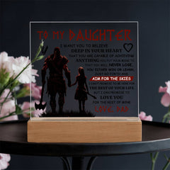 To My Daughter Skies Acrylic Square